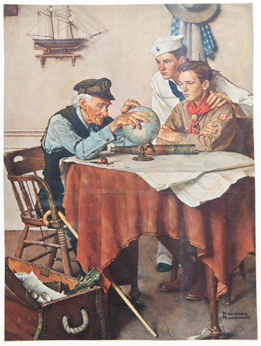 norman rockwell scouts of many trails 1935